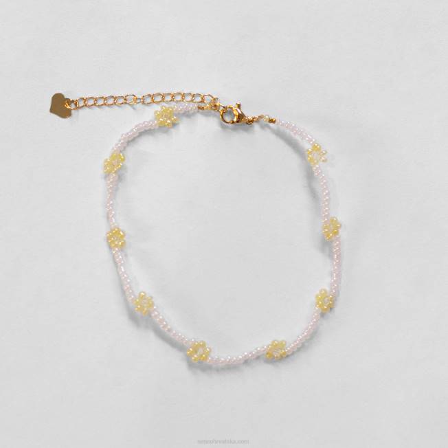 bijeli nakit + bijeli lančić s lančićem u boji Senso 2R4P587