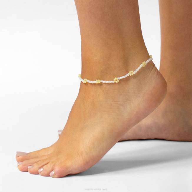 bijeli nakit + bijeli lančić s lančićem u boji Senso 2R4P587