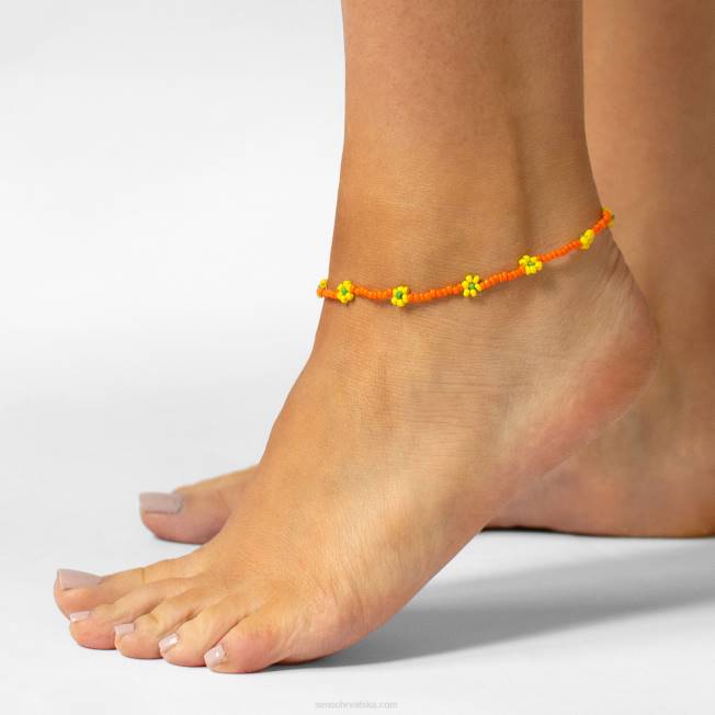 nakit narančasta + žuti lančić s tratinčicama narančasta Senso 2R4P588