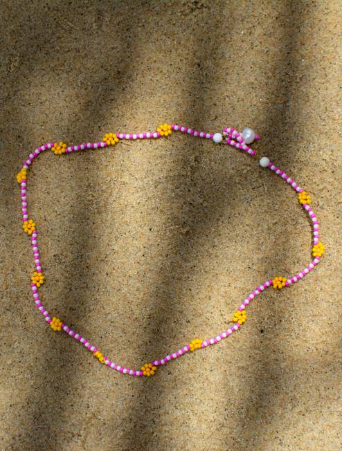 nakit ružičasti lančić s tratinčicama ružičasti Senso 2R4P585